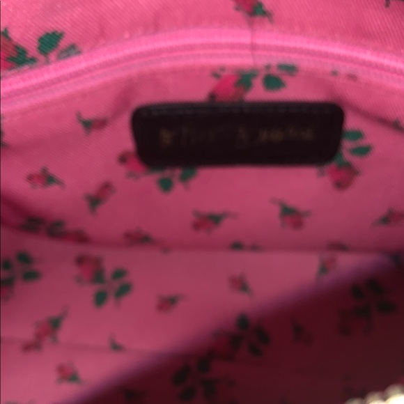 Betsey Johnson Cream and Black Quilted Satchel and wallet - Picture 10 of 16